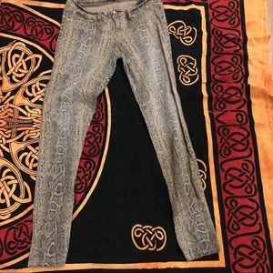 FLYING MONKEY snakeskin pants